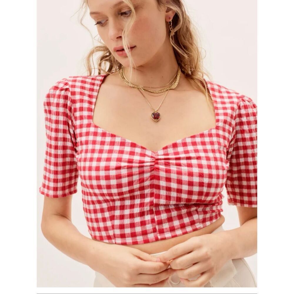 Vanessa Mooney Gingham crop sz S